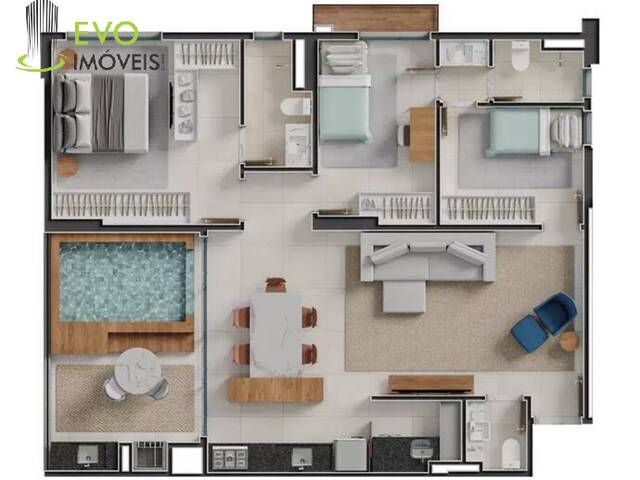 #Cinque Ter - Apartamento para Venda em Goiânia - GO - 2